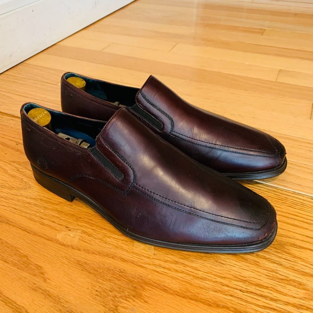 Magnanni Cognac Brown Leather Penny Loafers Size 9.5 M - Picture 3 of 16